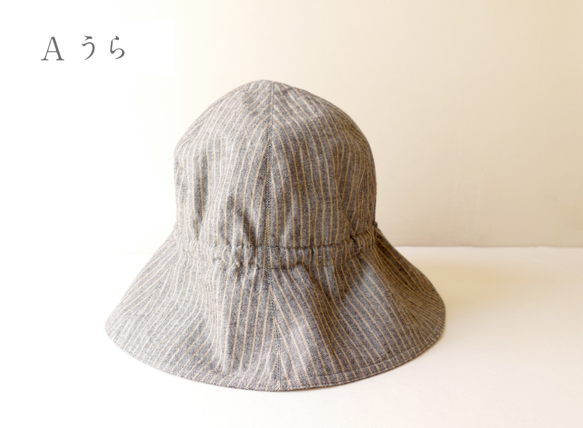 亀田縞リバーシブル帽子2