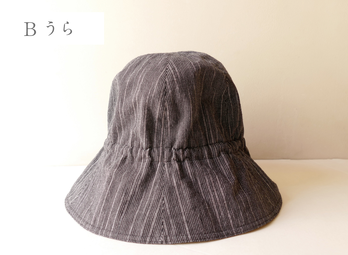 亀田縞リバーシブル帽子4